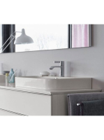 Duravit Happy D.2 ráültethető mosdó 60x46 cm, 1 csaplyukkal