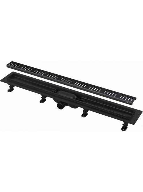 Alcaplast matt fekete zuhanyfolyóka szett 650 mm-es APZ10BLA