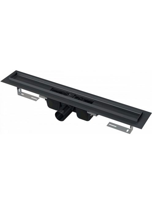 Alcaplast Zuhanyfolyóka fekete-matt 950mm, vízszintes lefoly