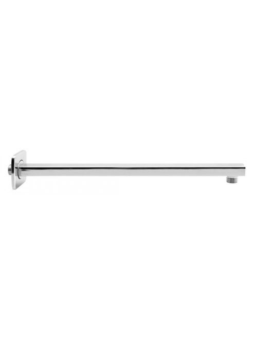 Aqualine szögletes zuhanykar 400 mm rozsdamentes acél, króm