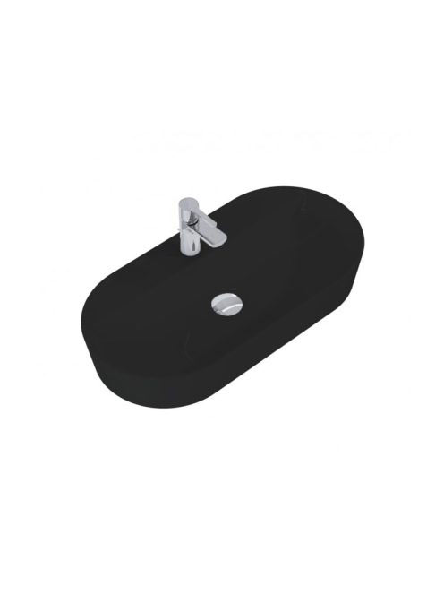 AREZZO design Babette porcelán mosdó 82x41 cm, matt fekete A
