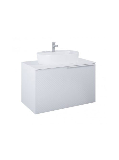 Arezzo design Malibu matt fehér alsószekrény 1+1 fiók, 90 cm