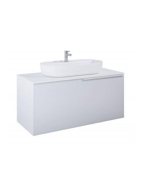 Arezzo design Malibu matt fehér alsószekrény 1+1 fiók, 120 c