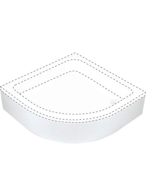 Deante Plus II félköríves előlap 80 cm-es zuhanytálcához KTU
