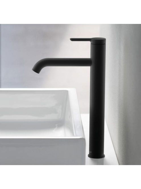 Duravit C.1 matt fekete magasított mosdócsaptelep leeresztő