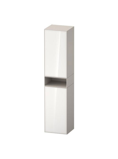 Duravit Zencha magas szekrény 176x40 cm, balos, fehér üveg/m