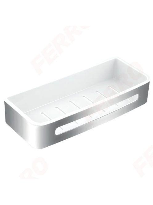 Ferro Emotion tüsfürdőtartó 290x123x56 mm króm/fehér 65568.4