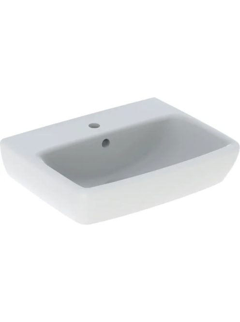 Geberit Selnova Square kézmosó 50x42 cm, csaplyukkal és túlf