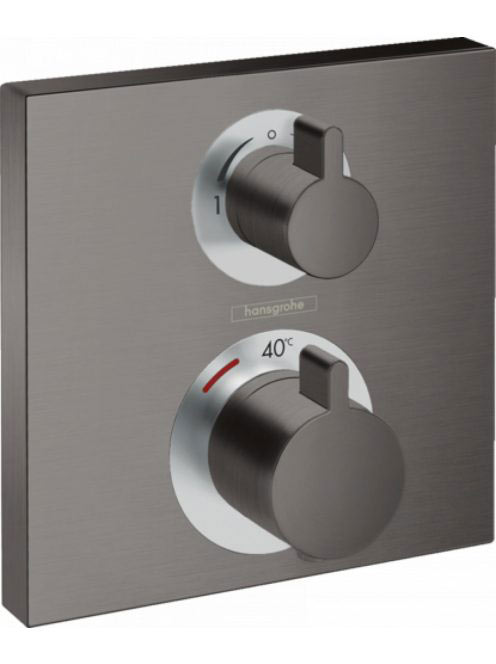 Hansgrohe Ecostat Square szálcsiszolt fekete/króm falsík ala