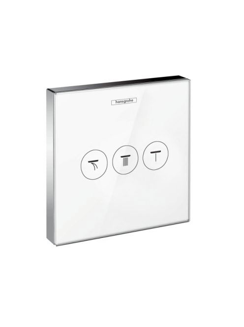 Hansgrohe ShowerSelect Glass szelep színkészlet, króm/fehér