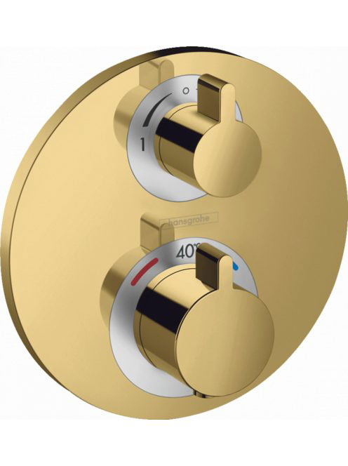 Hansgrohe Ecostat S polírozott arany hatású falsík alatti te