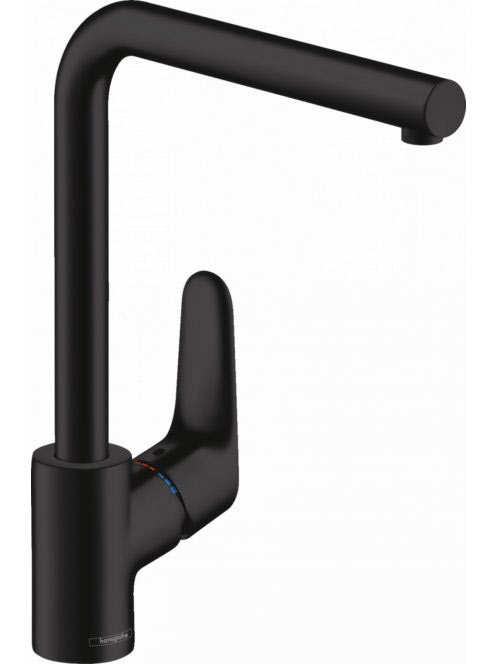 Hansgrohe Focus M41 matt fekete mosogató csaptelep elforgath