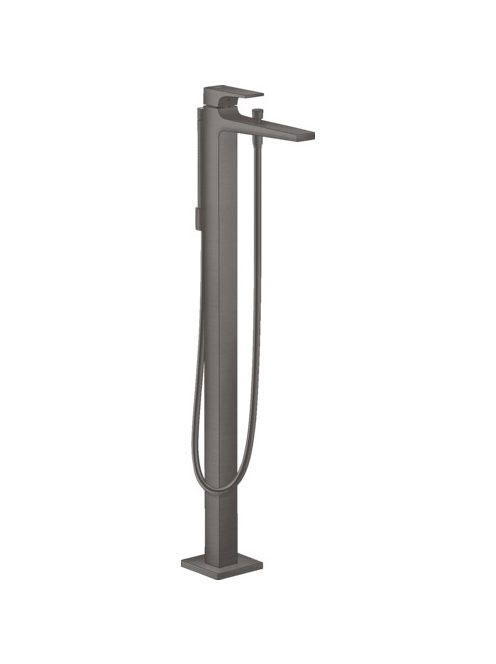 Hansgrohe Metropol szálcsiszolt fekete/króm szabadonálló kád