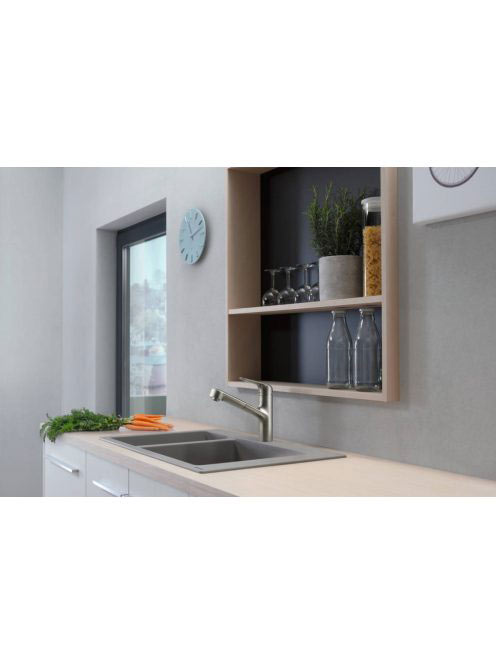 Hansgrohe S51 S510-F635 beépített mosogató 180/450 két meden