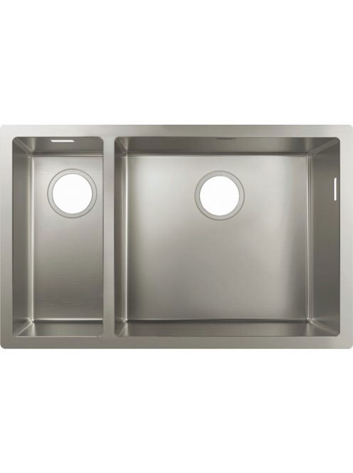 Hansgrohe S71 munkalap alá rögzíthető 2 medencés mosogató, c