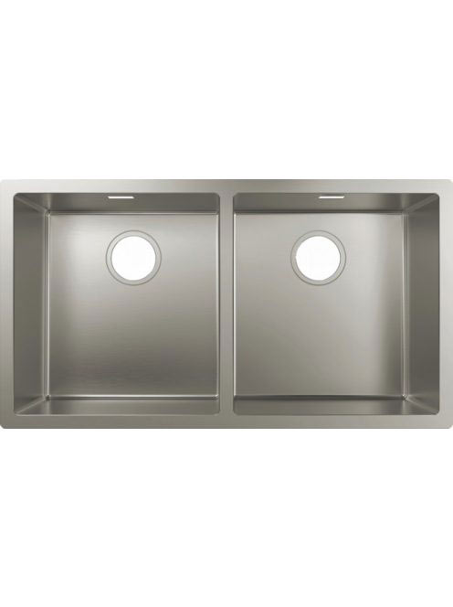 Hansgrohe S71 munkalap alá rögzíthető 2 medencés mosogató, c