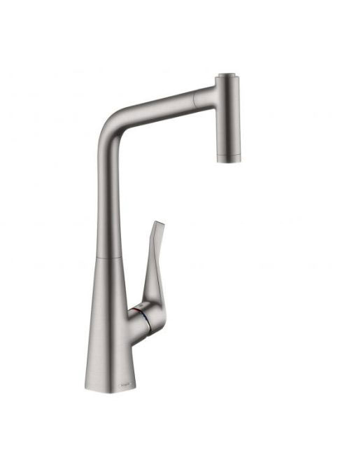 Hansgrohe Metris M71 rozsdamentes acél hatású konyhai csapte