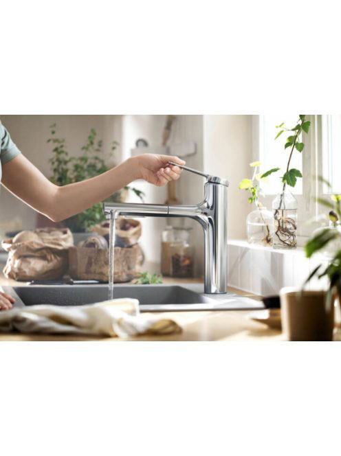 Hansgrohe Zesis M33 álló konyhai csaptelep, kihúzható kifoly
