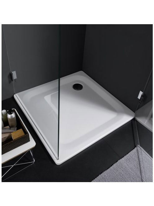 Laufen Platina szögletes acéllemez zuhanytálca 90x90x16 cm,