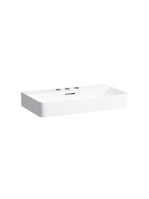 Laufen Val fehér mosdó 75x42 cm, 3 csaplyukkal H810285000108