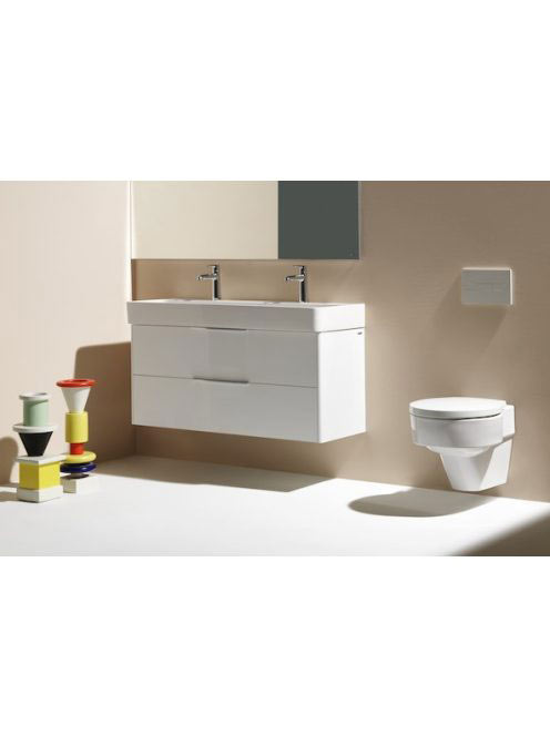 Laufen Val fehér mosdó 120x42 cm, 2 csaplyukkal H81028900010