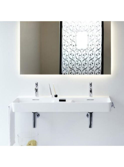 Laufen Val matt fehér kettős mosdó 120x42cm, 1 csaplyukkal H