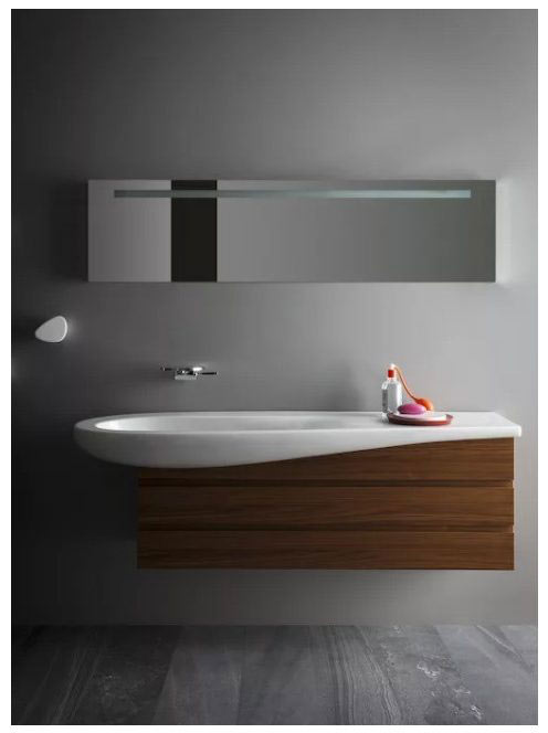 Laufen Ilbagnoalessi One mosdó 160x50cm, csaplyuk és túlfoly