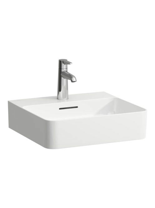 Laufen Val fehér kézmosó 45x42 cm, 1 csaplyukkal, LCC bevona