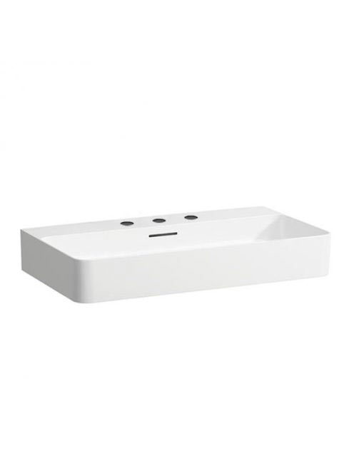 Laufen Val fehér csiszolt aljú mosdó 75x42 cm, 3 csaplyukkal