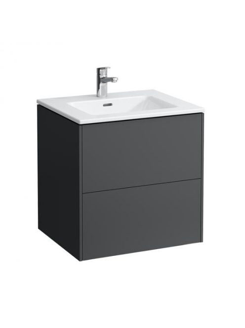 Laufen Base matt antracitszürke 2 fiókos alsószekrény 60 Pro