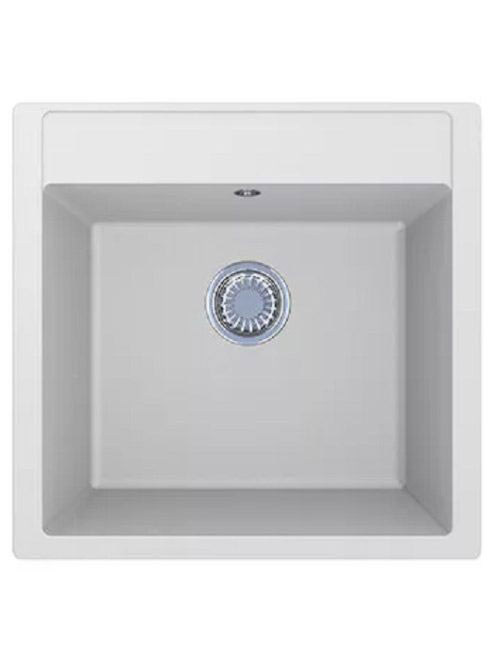 LUNART Aragorn 510 egymedencés gránit mosogató, Pearl White
