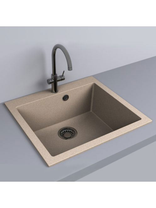 LUNART Noba 560 egymedencés gránit mosogató, Sand 5999861632