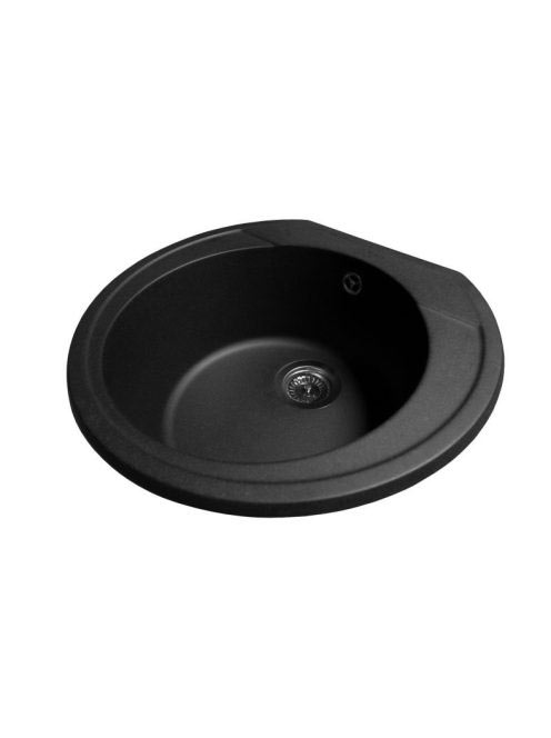 LUNART Alma egymedencés gránit mosogató, Black 5999861632947