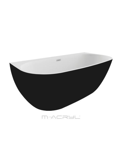 M-Acryl Avalon kád matt fekete előlappal 170x80, Click-Clack