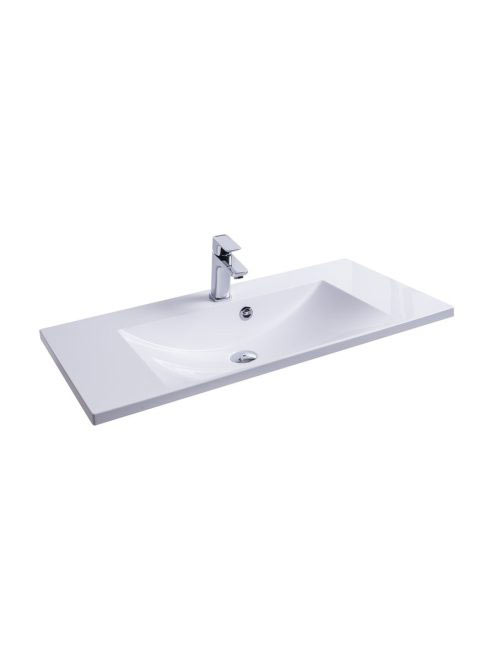 Ravak Flat 900 mosdó túlfolyóval, fehér XJP01190000 - Fürdős