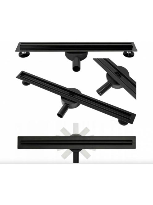 Rea Neo Pro Slim lineáris zuhanylefolyó szett 90 cm, matt fe