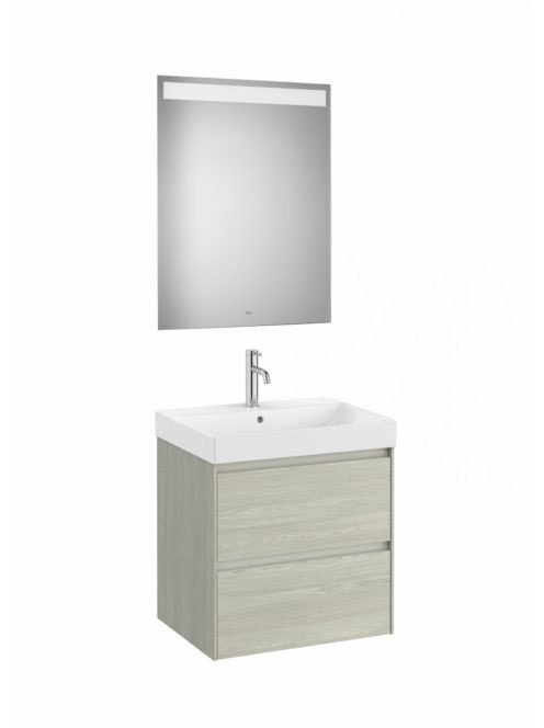 Roca Ona Pack 2 fiókos alsószekrény mosdóval 60x46 tükör LED