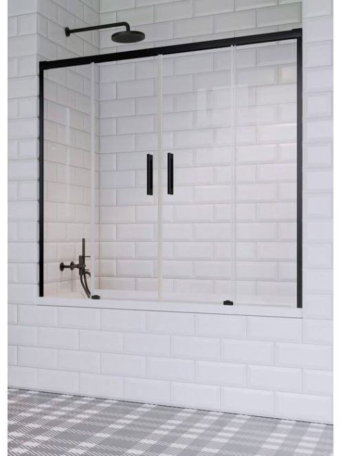 Radaway Idea Black PN DWD 170 kádparaván, átlátszó üveg, fek