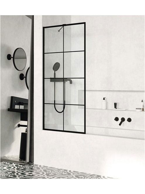 Radaway Modo New Black PNJ Factory kádparaván 70x150 átlátsz
