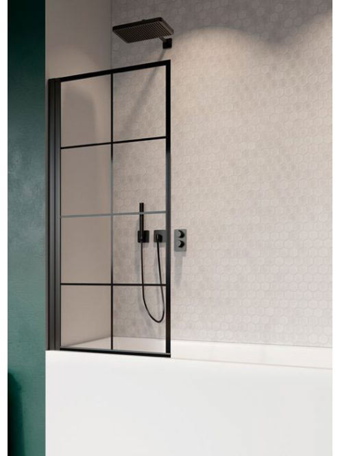 Radaway Nes Black PNJ I Factory balos kádparaván 80x150 átlá