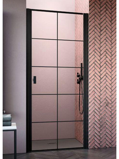 Radaway Nes Black DWJ Factory zuhanyajtó 70x200 átlátszó üve