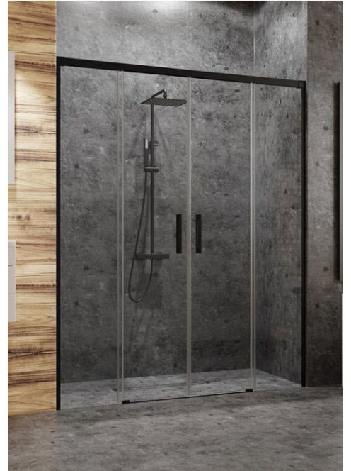 Radaway Idea Black DWD 190 zuhanyajtó, átlátszó üveggel, fek