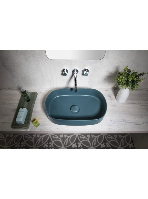 Sapho Infinity Oval kerámiamosdó 55x36 cm, zöld 10NF65055-2P