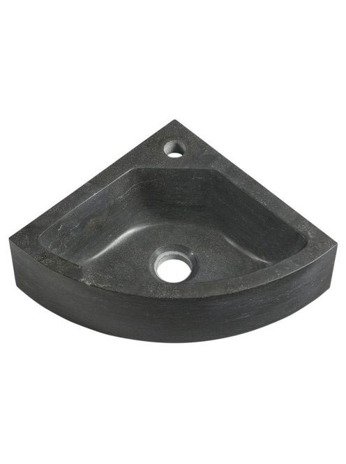 Sapho Blok sarok kőmosdó 30x30cm, fekete antracit 2401-30 -
