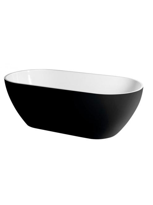 Polysan Reduta szabadonálló kád 150x75 cm, fekete-fehér 7297