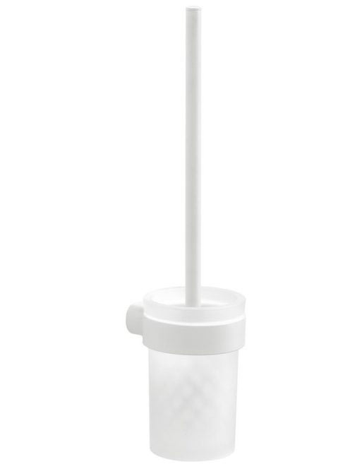 Sapho Pirenei falra szerelhető WC-kefe tartó, matt fehér/tej