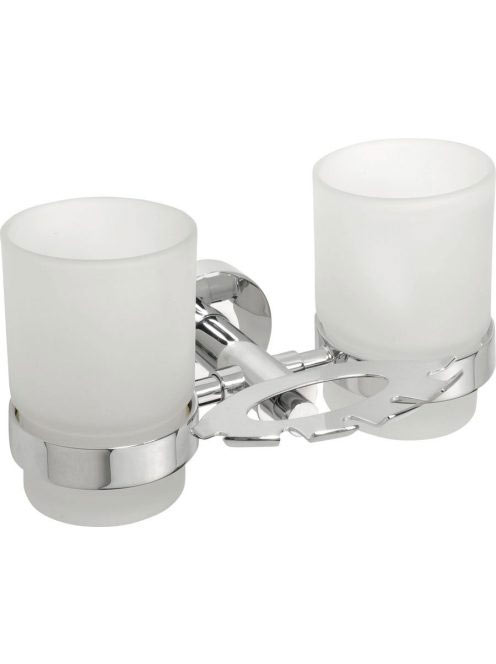 Sapho OMEGA fogkefetartó pohárral, króm 104110042 - Fürdőszo