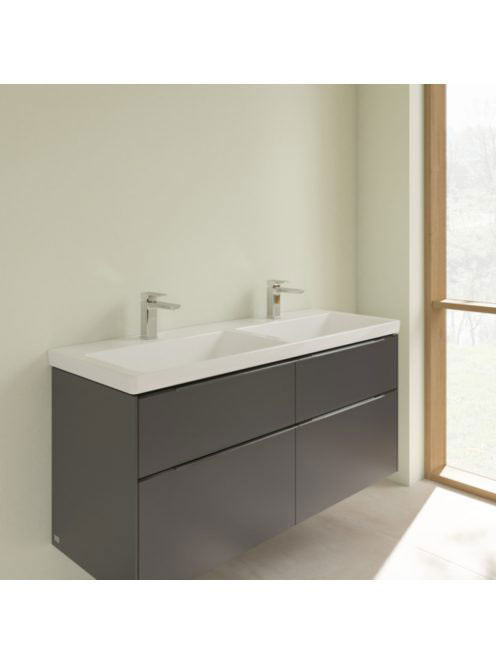 Villeroy & Boch Subway 3.0 dupla mosdó 130x47 cm, túlfolyó n