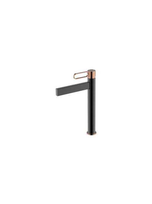 Wellis Umbra matt fekete/rose gold magasított mosdócsaptelep