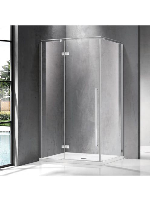 Wellis Sorrento Plus 100 szögletes zuhanykabin balos, Easy C